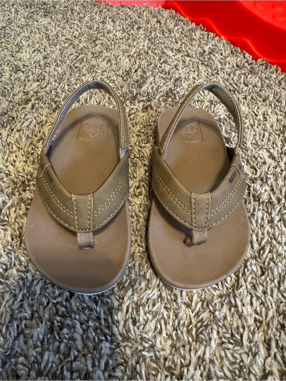 Reef Kids Brown Flip Flop Sandals size 8c